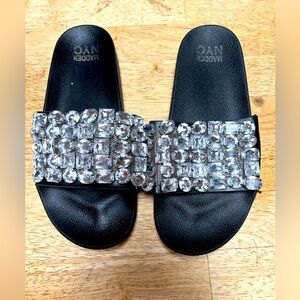 Women’s Madden NYC Rhinestone Slides Size 8